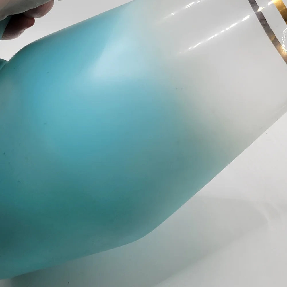 VTG Blue Bleno Pitcher | Gold Trim | 9.5" - Picture 2 of 11